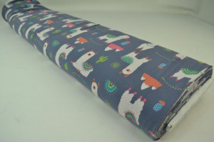 Cotton jersey print - wow 65-17 dark grey