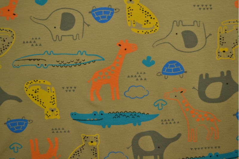 Cotton jersey print - wow 64-39 beige