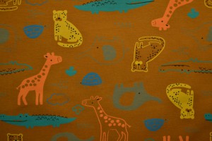 Cotton jersey print - wow 64-44 dark ochre yellow