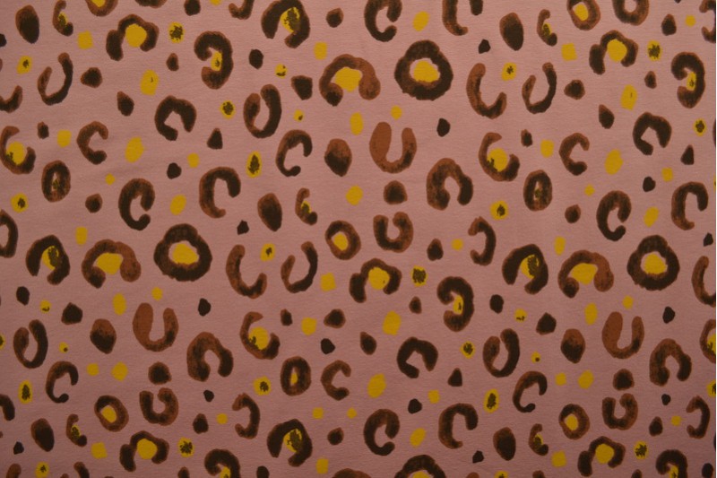 Cotton jersey print - wow 63-37 old pink