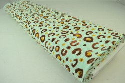Cotton jersey print - wow 63-41 mint green