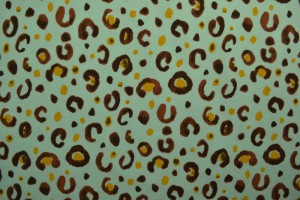 Cotton jersey print - wow 63-41 mint green