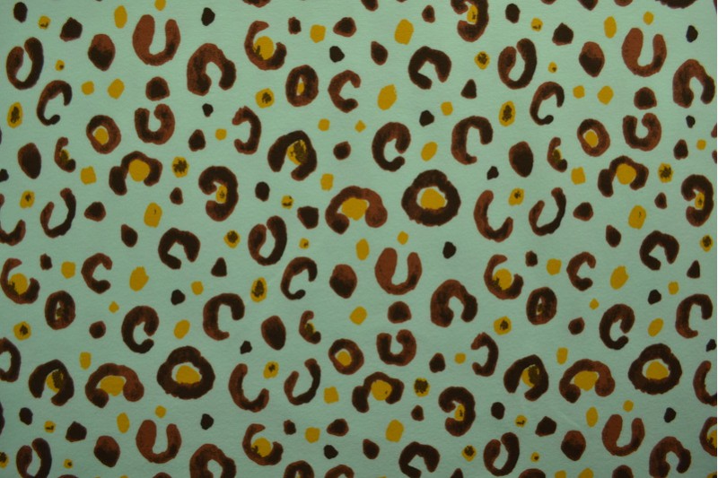 Cotton jersey print - wow 63-41 mint green
