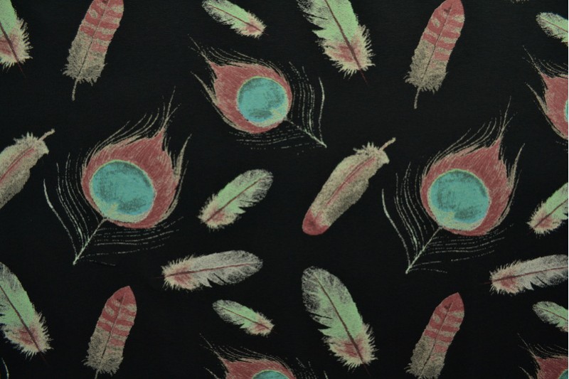 Cotton jersey print - wow 62-03 black