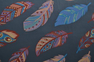 Cotton jersey print - wow 61-17 dark grey