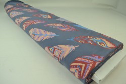 Cotton jersey print - wow 61-17 dark grey