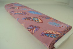 Cotton jersey print - wow 61-38 dark old pink