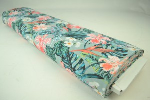 Cotton jersey print - wow 60-34 old green