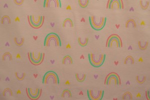 Cotton jersey print - wow 58-04 baby pink