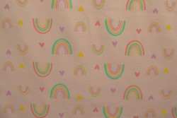 Cotton jersey print - wow 58-04 baby pink
