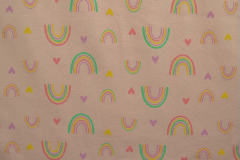 Cotton jersey print - wow 58-04 baby pink