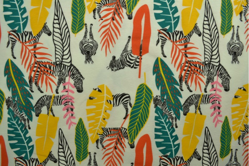 Cotton jersey print - wow 56-02 off-white