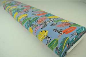 Cotton jersey print - wow 56-138 steel blue