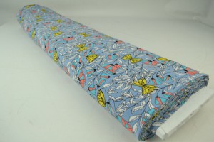 Cotton jersey print - wow 53-138 steel blue