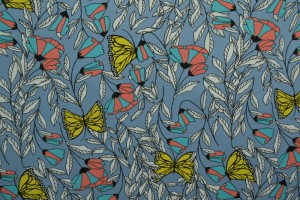 Cotton jersey print - wow 53-138 steel blue