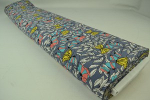 Cotton jersey print - wow 53-17 dark grey