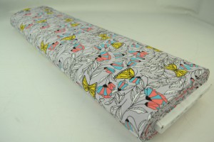 Cotton jersey print - wow 53-25 silvergrey