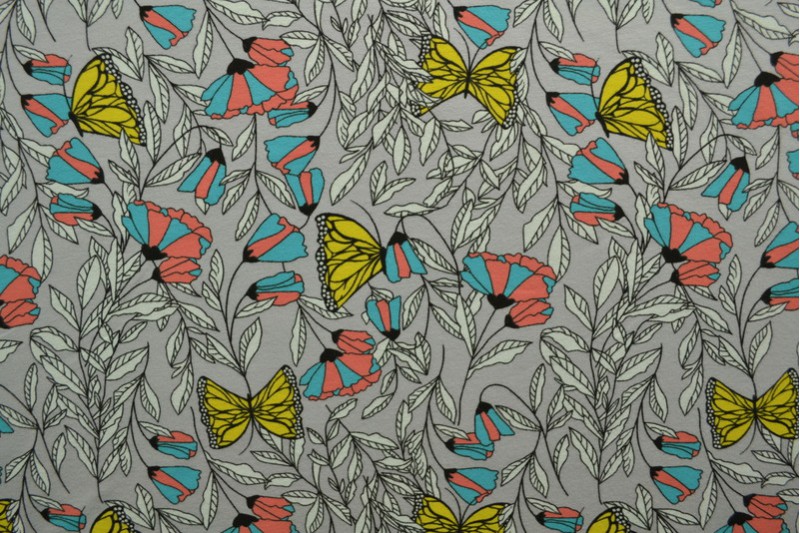 Cotton jersey print - wow 53-25 silvergrey