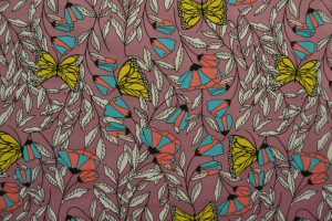 Cotton jersey print - wow 53-38 dark old pink