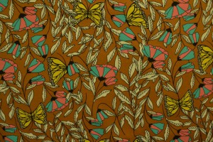 Cotton jersey print - wow 53-44 dark ochre yellow