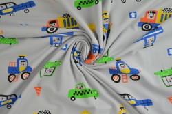 Cotton jersey print - wow 01-25 silvergrey
