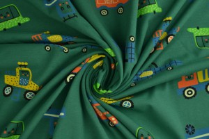 Cotton jersey print - wow 01-32 green