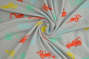 Cotton jersey print - wow 02-25 silvergrey