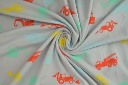Cotton jersey print - wow 02-25 silvergrey