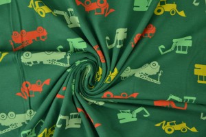Cotton jersey print - wow 02-32 green