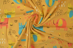 Cotton jersey print - wow 08-47 ochre yellow