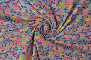 Cotton jersey print - wow 12-34 old green