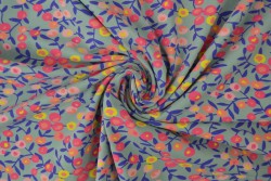 Cotton jersey print - wow 12-34 old green