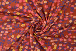 Cotton jersey print - wow 12-42 copper