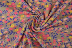 Cotton jersey print - wow 12-69 taupe
