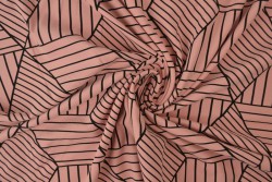 Cotton jersey print - wow 18-37 old pink