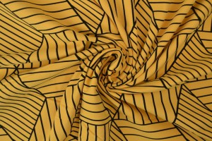 Cotton jersey print - wow 18-47 ochre yellow