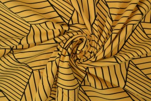 Cotton jersey print - wow 18-47 ochre yellow