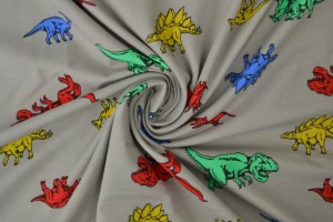 Cotton jersey print - wow 26-01 grey