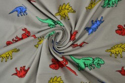 Cotton jersey print - wow 26-01 grey