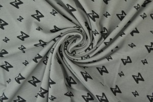Cotton jersey print - wow 28-01 grey