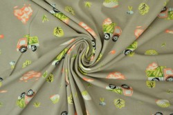 Cotton jersey print - wow 34-01 grey