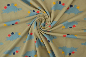 Cotton jersey print - wow 35-01 taupe