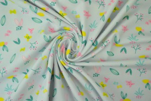 Cotton jersey print - wow 37-01 silvergrey