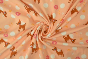 Cotton jersey print - wow 41-01 salmon pink