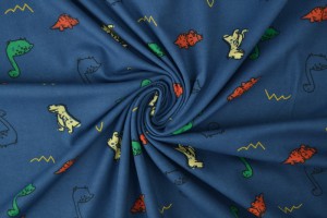 Cotton jersey print - wow 42-01 dark blue