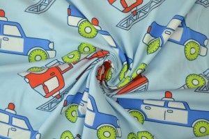 Cotton jersey print - wow 43-01 baby blue