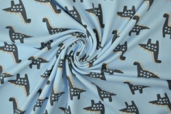 Cotton jersey print - wow 44-01 baby blue