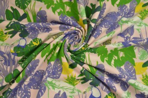 Cotton jersey print - wow 52-04 baby pink