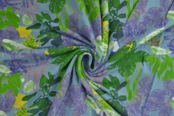 Cotton jersey print - wow 52-138 steel blue