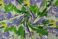 Cotton jersey print - wow 52-25 silvergrey